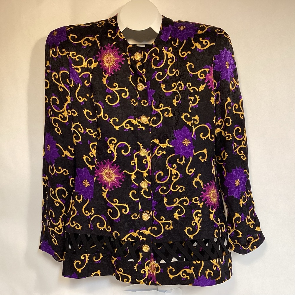 Constance Saunders For Richard Warren Vintage Silk Jacket Women’s size 12